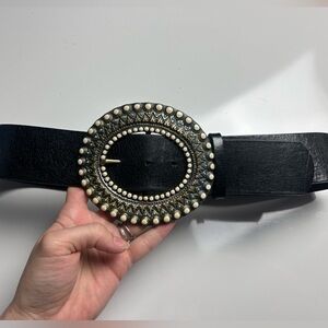 Mika Sarolea black‎ boho western chunky belt